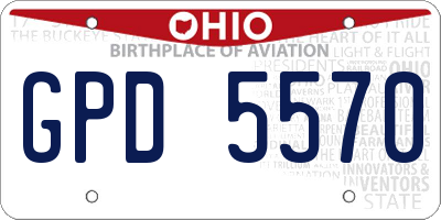 OH license plate GPD5570