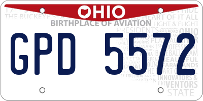 OH license plate GPD5572