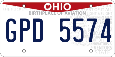 OH license plate GPD5574
