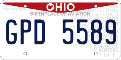 OH license plate GPD5589