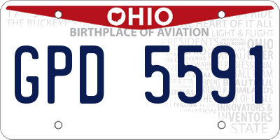 OH license plate GPD5591