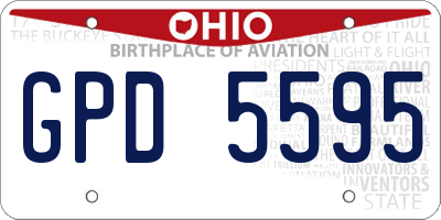 OH license plate GPD5595