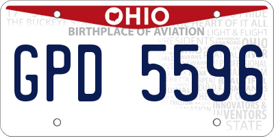 OH license plate GPD5596