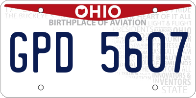 OH license plate GPD5607