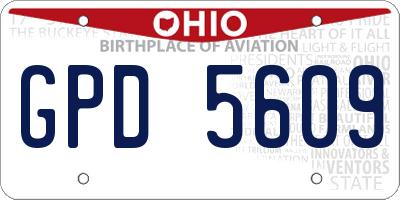 OH license plate GPD5609
