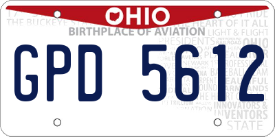 OH license plate GPD5612