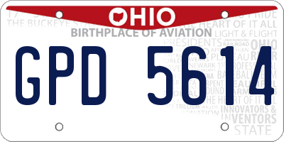 OH license plate GPD5614