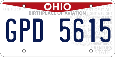 OH license plate GPD5615