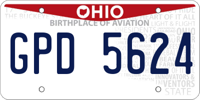 OH license plate GPD5624