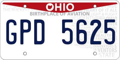 OH license plate GPD5625