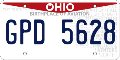 OH license plate GPD5628