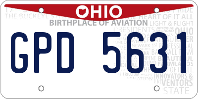 OH license plate GPD5631
