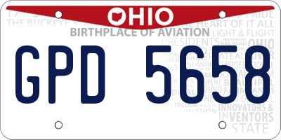 OH license plate GPD5658
