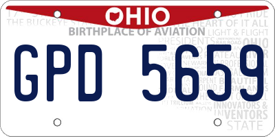 OH license plate GPD5659