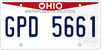 OH license plate GPD5661