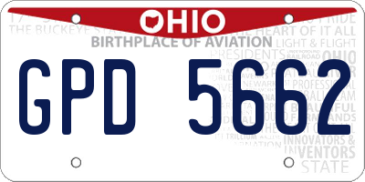 OH license plate GPD5662