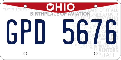 OH license plate GPD5676