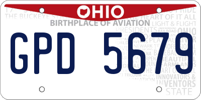 OH license plate GPD5679