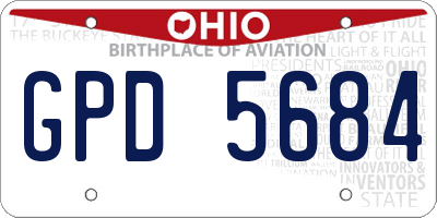 OH license plate GPD5684