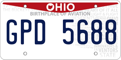 OH license plate GPD5688