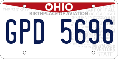 OH license plate GPD5696