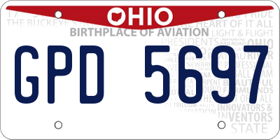 OH license plate GPD5697