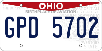 OH license plate GPD5702