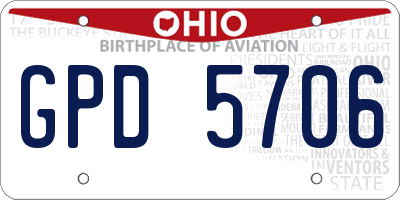 OH license plate GPD5706