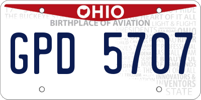 OH license plate GPD5707