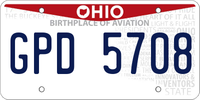 OH license plate GPD5708