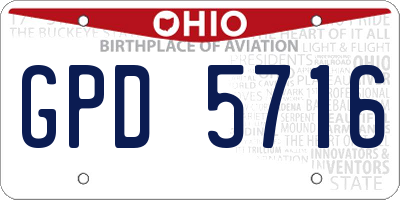 OH license plate GPD5716