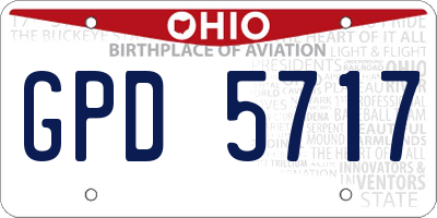 OH license plate GPD5717