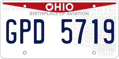OH license plate GPD5719