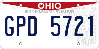 OH license plate GPD5721