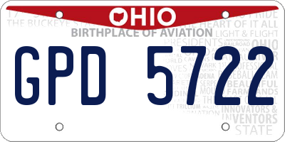 OH license plate GPD5722