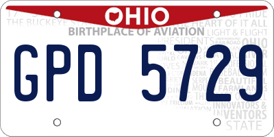 OH license plate GPD5729