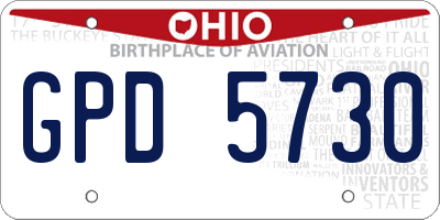 OH license plate GPD5730