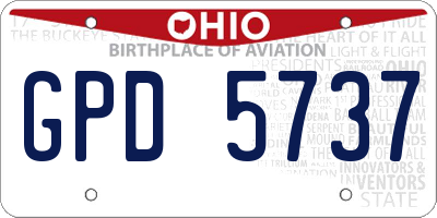 OH license plate GPD5737