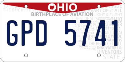 OH license plate GPD5741