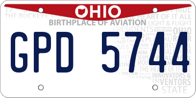 OH license plate GPD5744