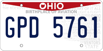OH license plate GPD5761