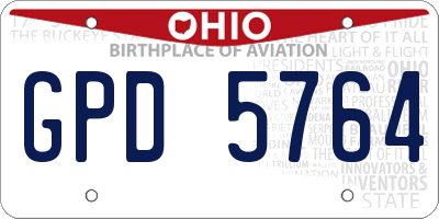 OH license plate GPD5764