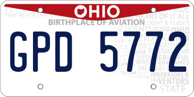 OH license plate GPD5772
