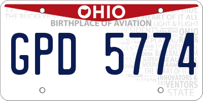 OH license plate GPD5774