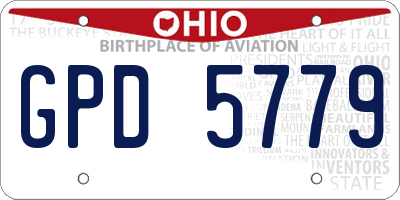 OH license plate GPD5779