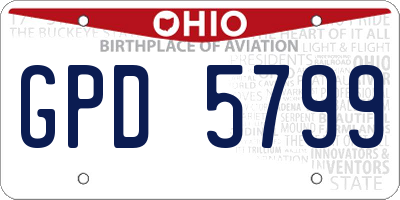 OH license plate GPD5799