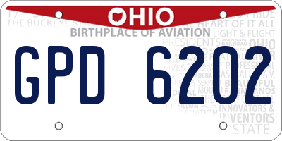 OH license plate GPD6202