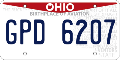 OH license plate GPD6207