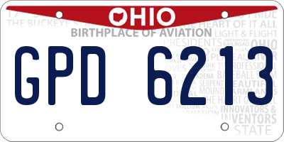OH license plate GPD6213