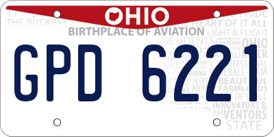 OH license plate GPD6221